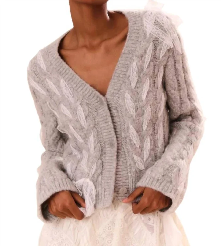 Holiday Special Offers Louella Cardigan In Silver Mist