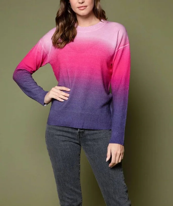 Comfortable Women's Outfits Tait Ombre Cashmere Sweater In Twilight