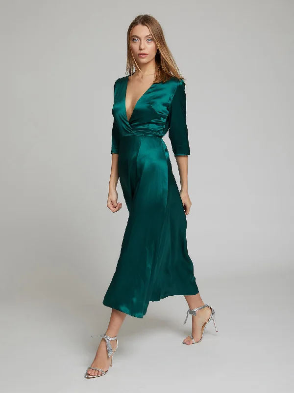 Elegant Style Diana dress - Winter green