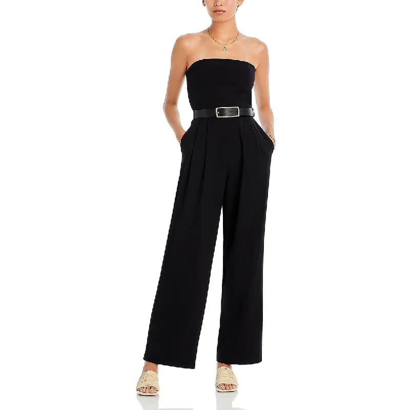 Affordable Online Boutiques WAYF Womens Lexie Strapless Wide Leg Jumpsuit