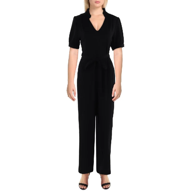 Affordable Women's Fashion Nanette Nanette Lepore Womens V-Neck Straight Leg Jumpsuit