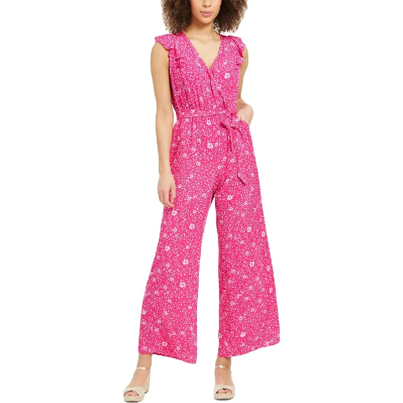 Mega Sales Charter Club Womens Floral Ruffled Jumpsuit