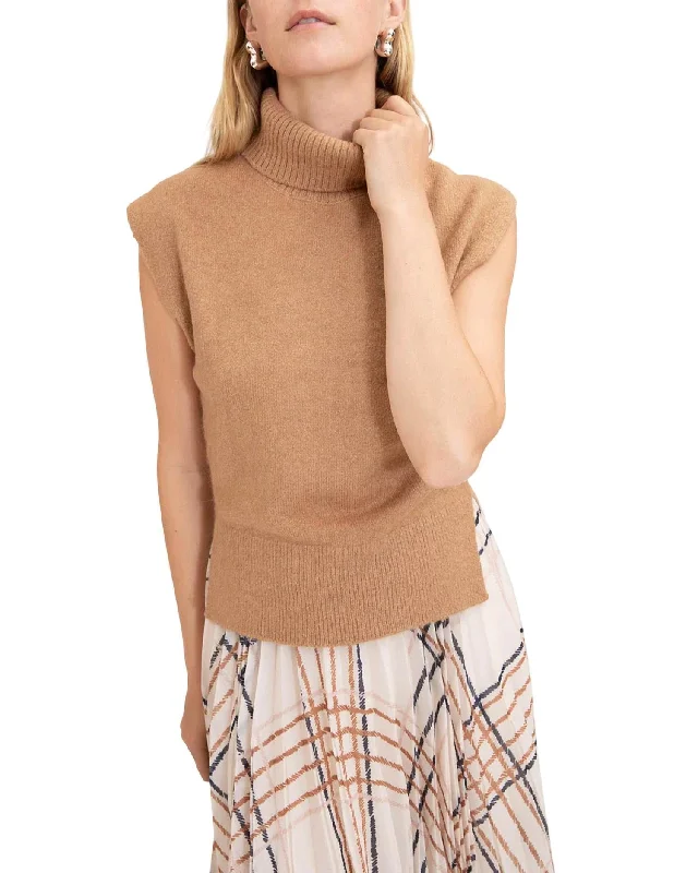 Women's Clothing Online Sale Aaron Sweater Top In Camel