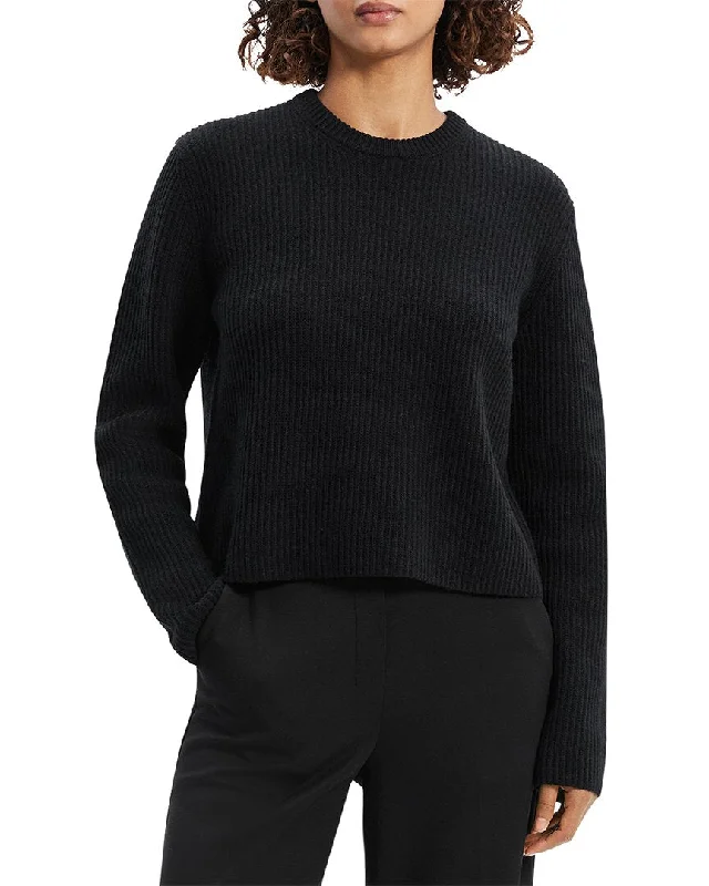 Trendy Women's Wear Collection Theory Boxy Wool & Cashmere-Blend Sweater