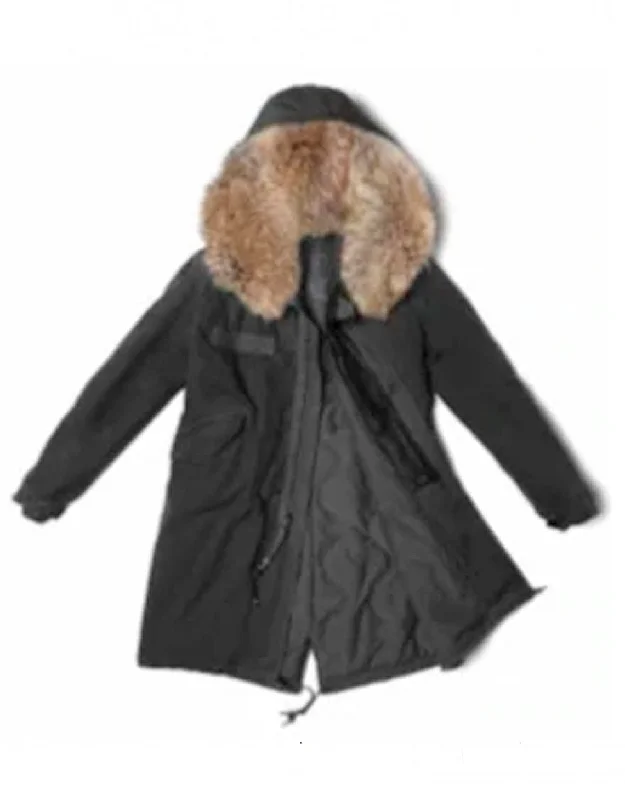 Timeless Classics BLACK PARKA QUILT LINING NATURAL FUR