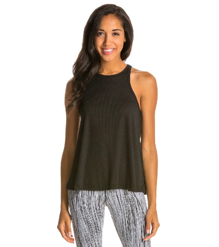 Comfort First Women's Wear Free People Slub Long Beach Tank  Black