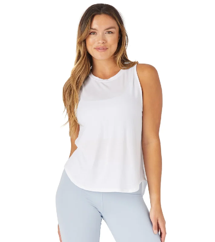 Relaxed Fit Women's Fashion Glyder Electric Yoga Tank White