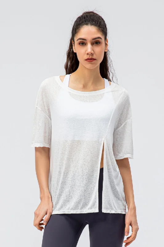 Chic & Cozy Collection Short Sleeve Burnt-Out Shirts