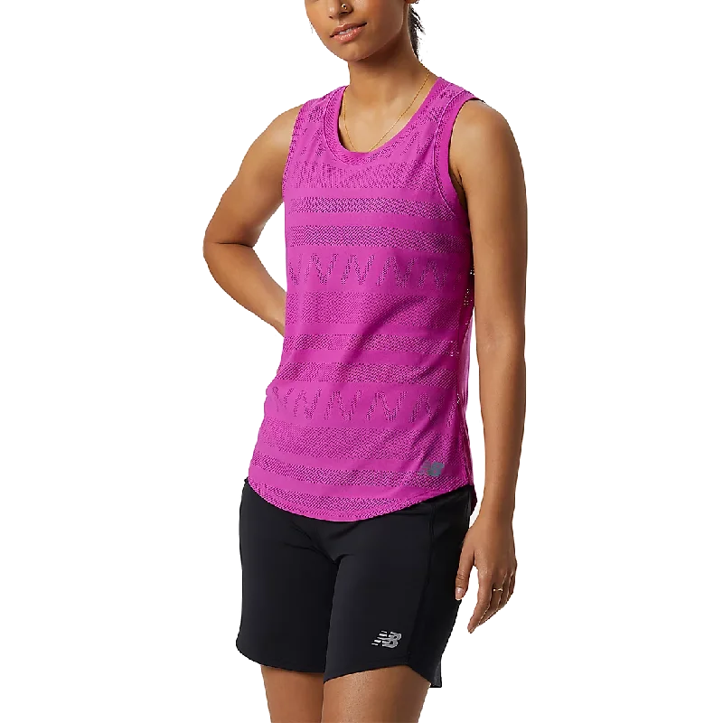 Fashion Forward Femininity Women's Q Speed Fuel Jacquard Tank