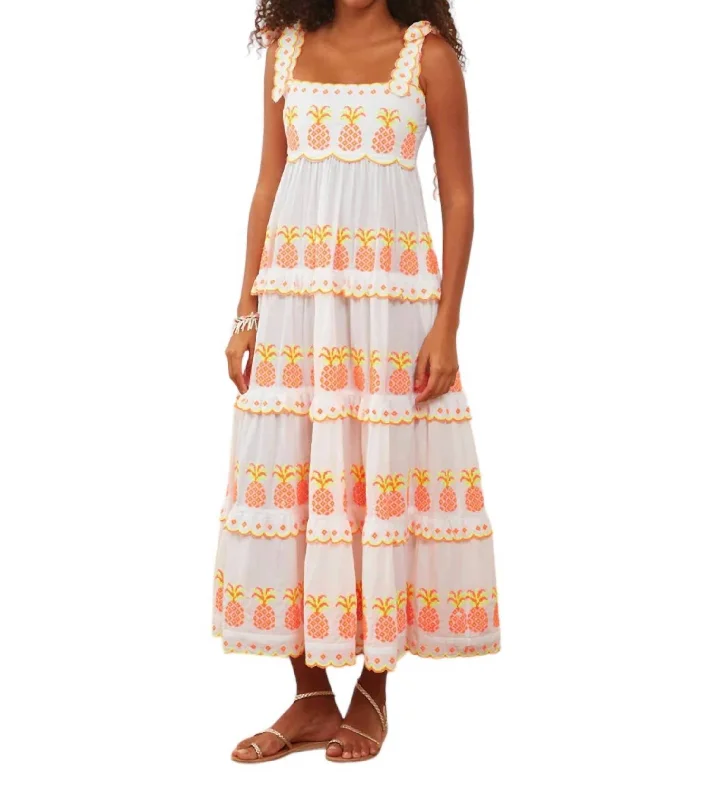 Wardrobe Refresh Athens Dress In Pineapple Cross Stitch