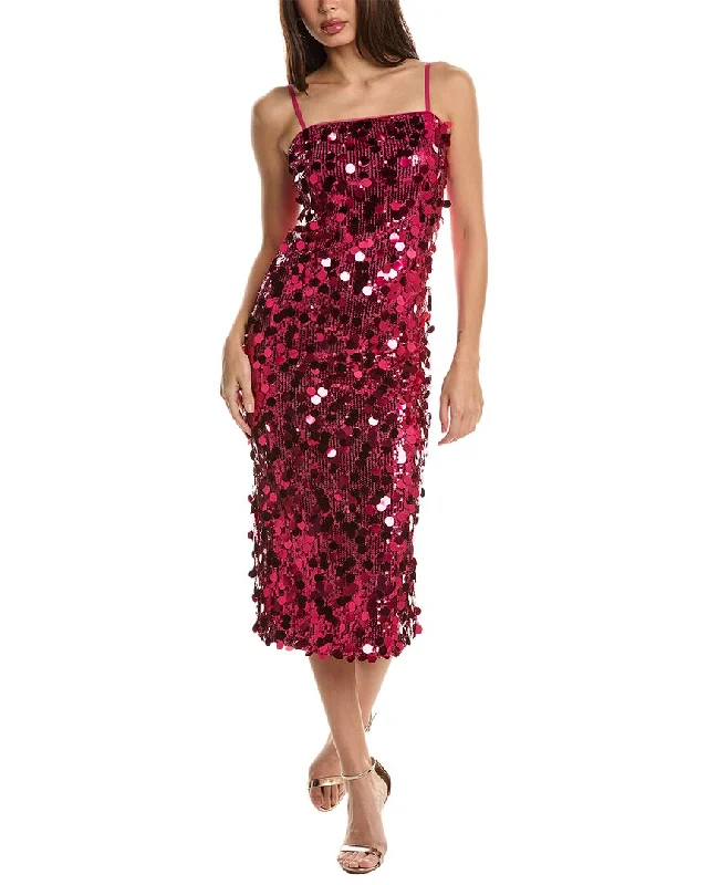 Stay Ahead In Style Bebe Sequined Midi Dress