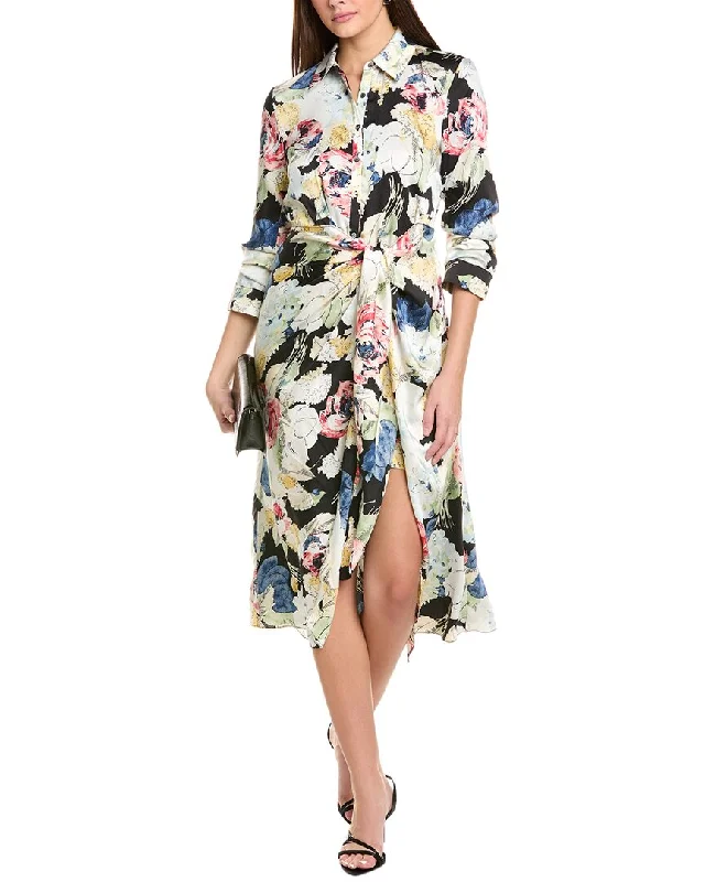 Online Boutique Clothing Cinq à Sept Wildwood Flower Jacey Midi Shirtdress