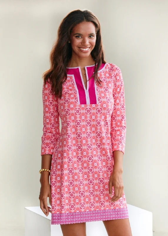 Explore What's New Coral Gables Embroidered Tunic Dress