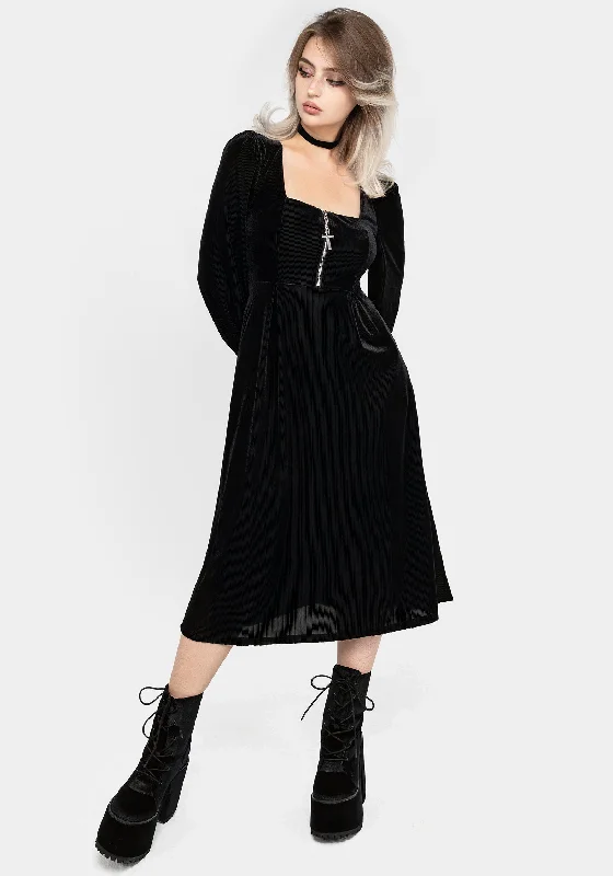 Unleash Your Trend Driven Style Legacy Zip Front Midi Dress