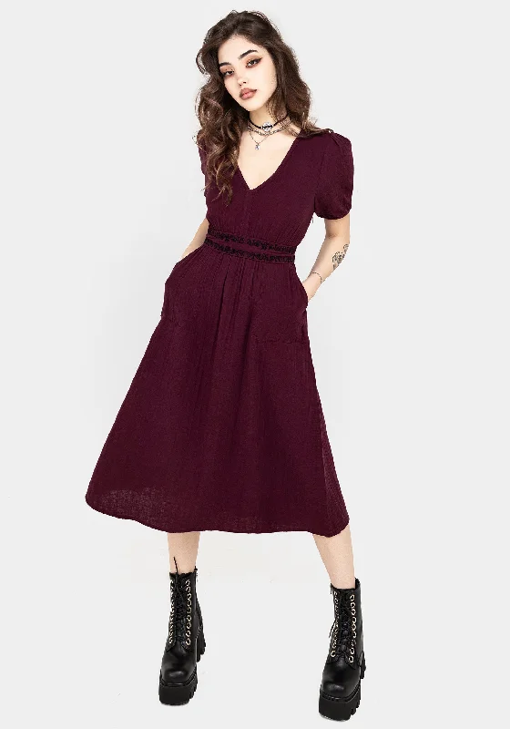 Big Sale Event Poultice Embroidered Cotton Midi Dress