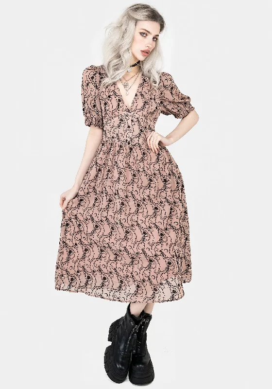 Budget-Friendly Fashion Rosethorn Corset Midi Dress