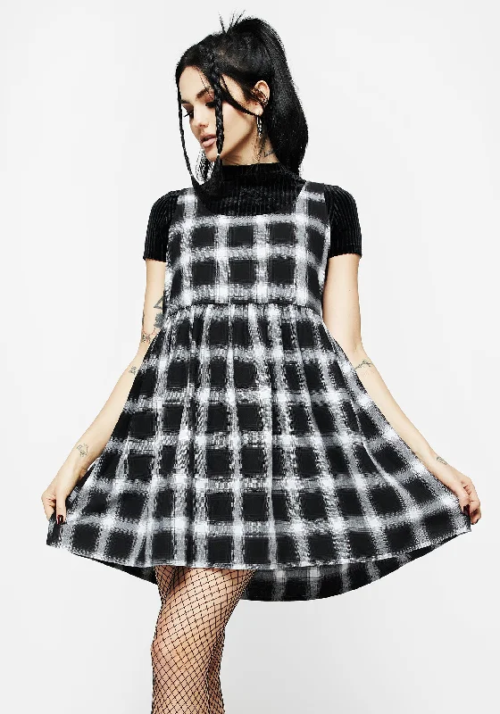 Budget-Friendly Fashion Singles Plaid Dress