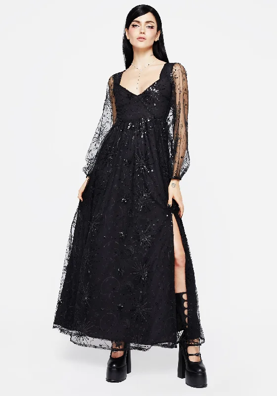 Fashion For Every Occasion Sirius Sequined Faux Wrap Maxi Gown