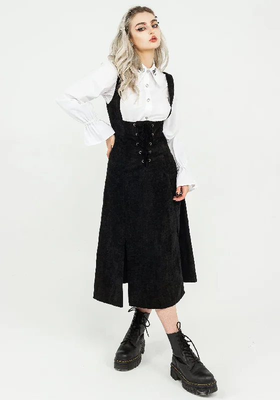 Clearance Sale Valar Lace Up Midi Pinafore Dress