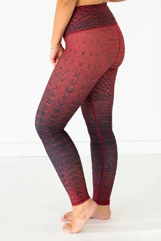 Fashion-forward Women's Wear Croc Legging | Cabernet