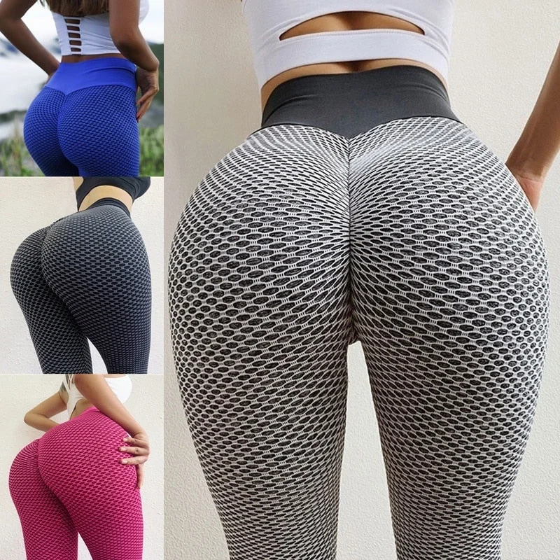 Graceful Fashion Yoganix Women Ruched Butt Lifting High Waist Yoga Pants Tummy Control Stretchy Workout Leggings Textured Booty Tights