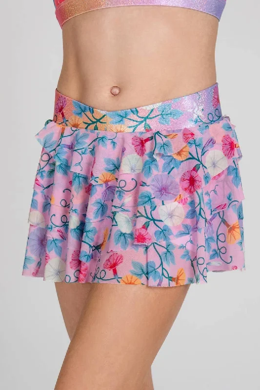 Save Big Layered Athletic Skirt in Floral Fairytale