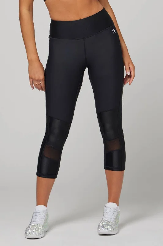 Trendy Threads Legendary Capri in Black Mesh