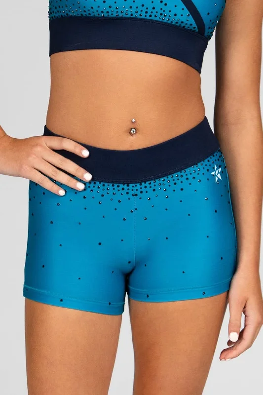 Flash Sales Today Mid Rise Compression Short in Teal