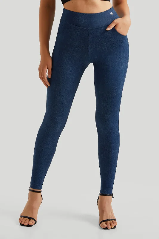 Best Online Boutiques Stretchy Faux Denim Legging