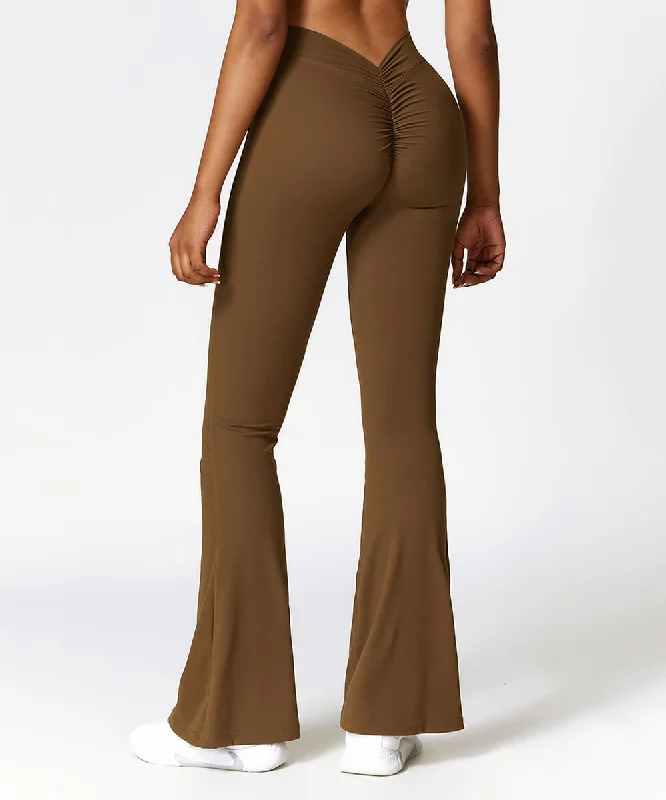 Holiday Glam V Back Flared Seamed Legging