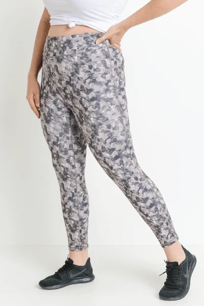 Elegant Women's Clothing Online Multi Greys Full Legging, Print (Mono B)