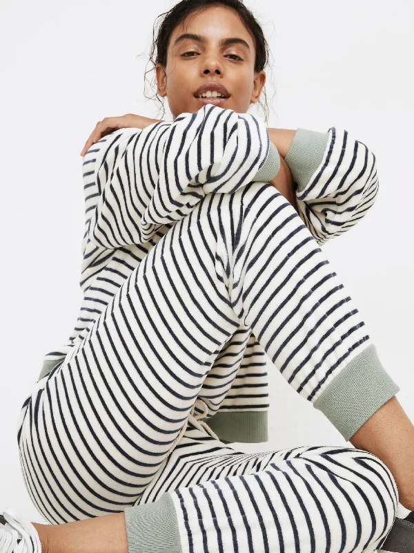 Casual Chic MWL Velour Stripe Sweatpants