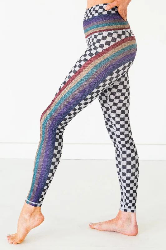 Easygoing Women's Style Rainbow Racer Legging | Cabernet