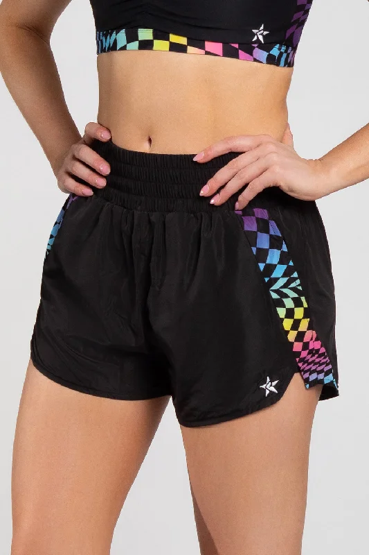 Chic & Cozy Apparel Sprint Short in Rainbow Crush